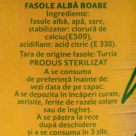 Fasole albă boabe 400g