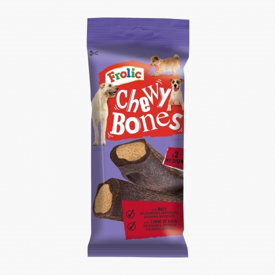 Chewy Bones recompense pentru câini adulți, 2x70g, cu vită