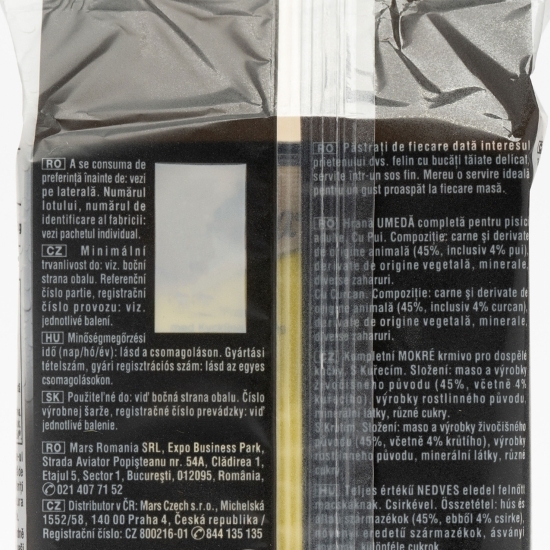 Hrană umedă pentru pisici adulte, 6x50g, cu pui și curcan