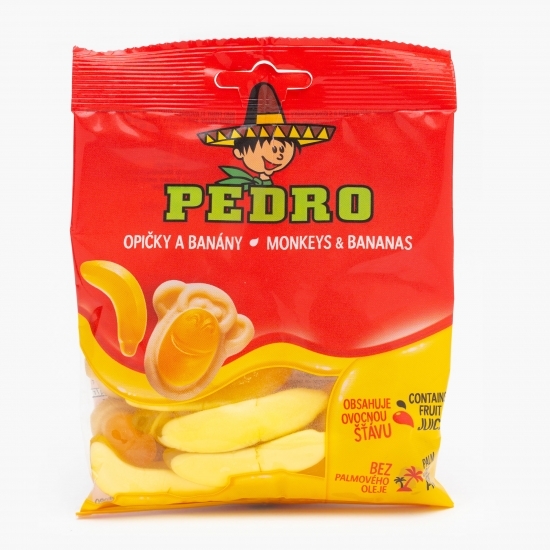 Jeleuri gumate în formă de maimuțe și banane 80g