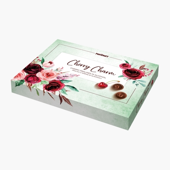 Praline de ciocolată cu cireșe în alcool Cherry Charm 150g