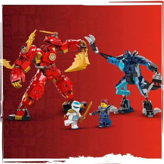 Robotul stihie de foc al lui Kai, 71808 Ninjago Dragons Rising, 322 piese, +7 ani
