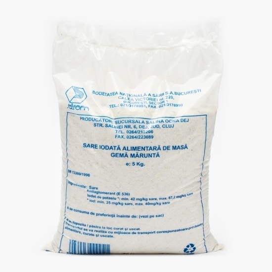Sare iodată gema măruntă pungă 5kg