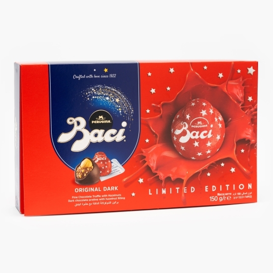 Praline ciocolată neagră umplutură alune de pădure 150g