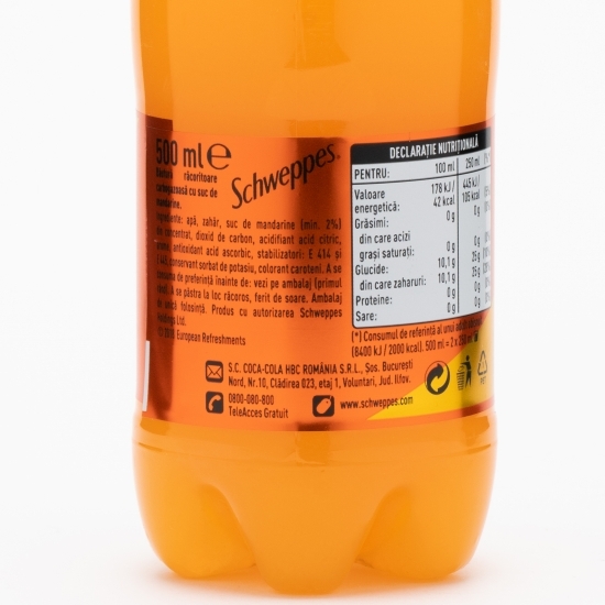 Apă tonică cu aromă de mandarine 0.5l