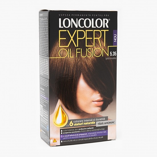 Vopsea permanentă pentru păr Expert Oil Fusion 5.35 Șaten auriu 100ml