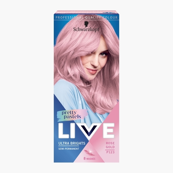Vopsea de păr semi-permanentă Ultra Brights P123 Rose gold 65ml