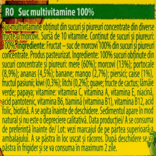 Suc cu multivitamine Leon 100%, 0.2l