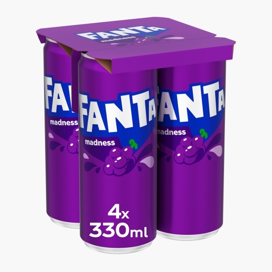 Băutură carbogazoasă struguri Madness doză 4x0.33l