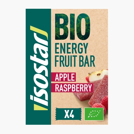 Baton energizant eco cu măr și zmeură 4x25g