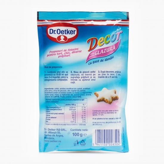 Mix pentru glazură cu gust de lămâie 100g