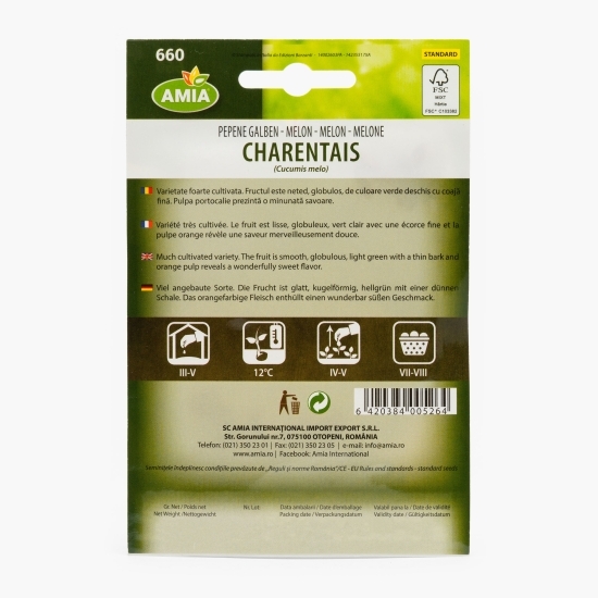 Semințe pepene galben Charentais 1.5g