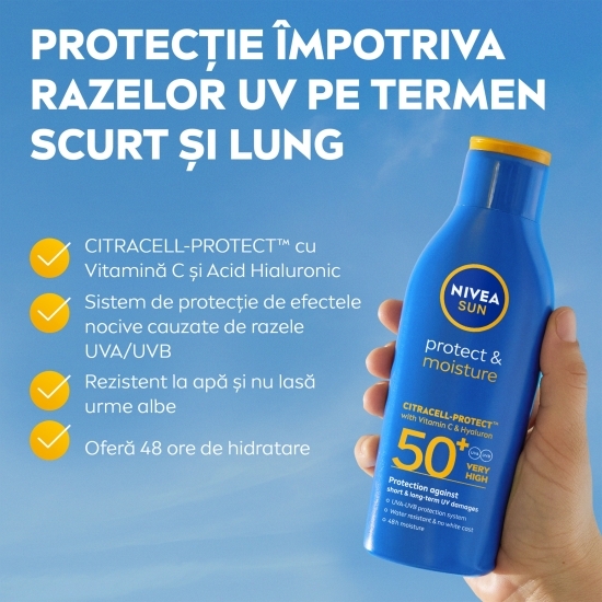 Loțiune de protecție solară SPF50 Protect & Moisture 200ml