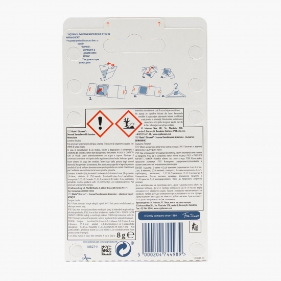 Odorizant cu gel Discreet Sandalwood & Jasmine 8g