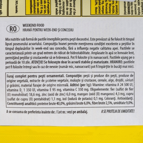 Hrană pentru pești, 20g, Weekend