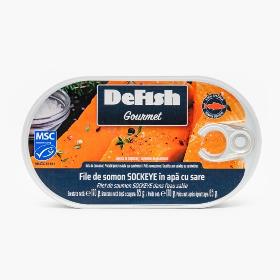 File de somon în apă 170g