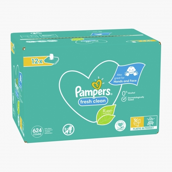 Șervețele umede pentru bebeluși Fresh Clean 12x52 buc
