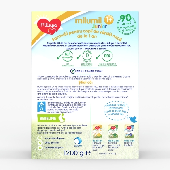Formulă de lapte Junior, +1 an, 1200g