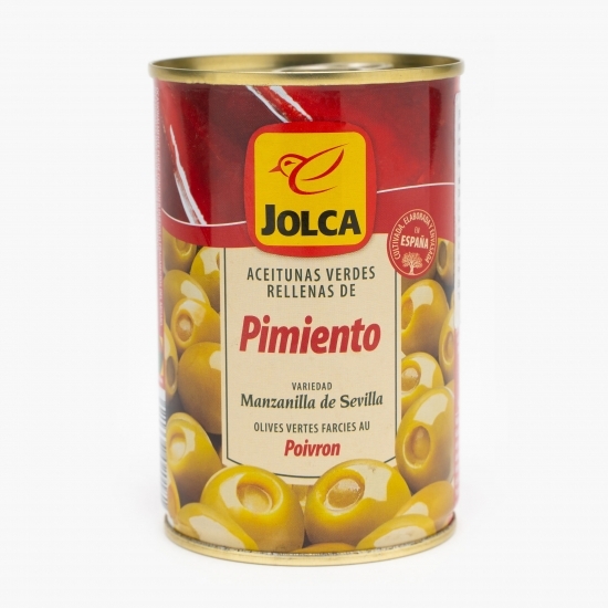 Măsline verzi Manzanilla umplute cu ardei copt 300g