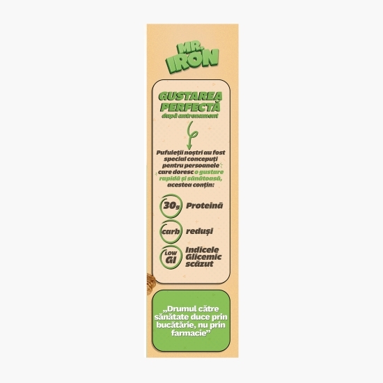 Pufuleți cu aromă de smântână și ceapă, cu 30% proteină, fără zahăr și fără gluten, low carb 100g