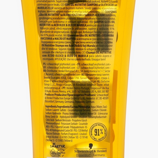 Șampon pentru păr uscat și deteriorat Oil Nutritive 0.25l
