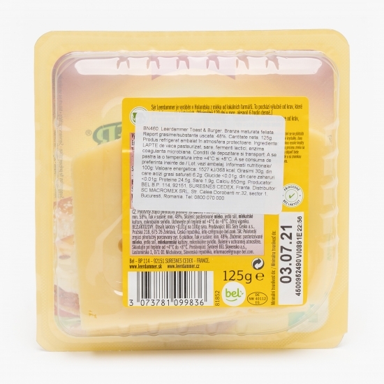 Brânză semitare felii Toast & Burger 125g