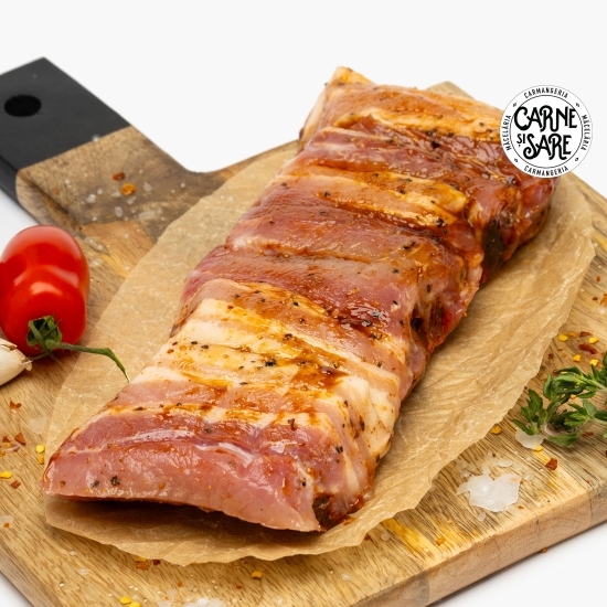 Short ribs de porc cu usturoi negru și piper 400g