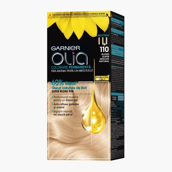 Vopsea de păr permanentă fără amoniac 110 Blond super deschis natural 112ml