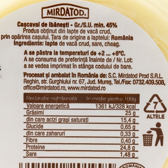 Cașcaval de Ibănești 180g