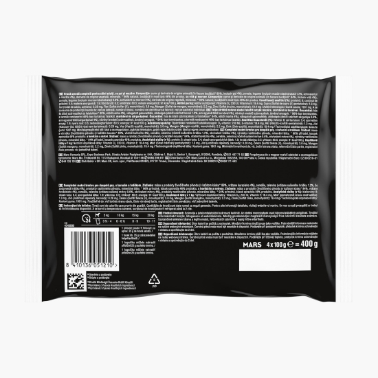 Hrană umedă pentru câini adulți, 4x100g, selecții de carne și legume în aspic
