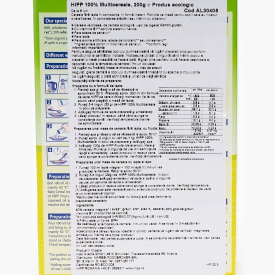 Multicereale 100% eco +6 luni, 200g