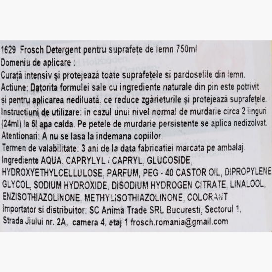 Detergent pentru suprafețe din lemn 0.75l