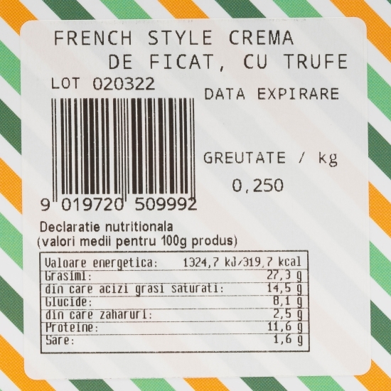 Cremă de ficat cu trufe French Style 250g