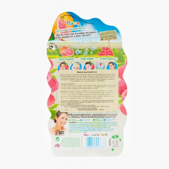 Mască pentru față Bubble Detox cu grepfrut roz