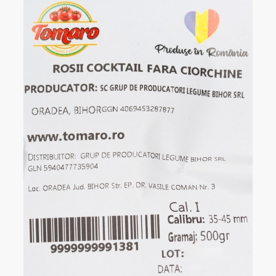 Roșii cherry cocktail, fără ciorchine, din Bihor 500g