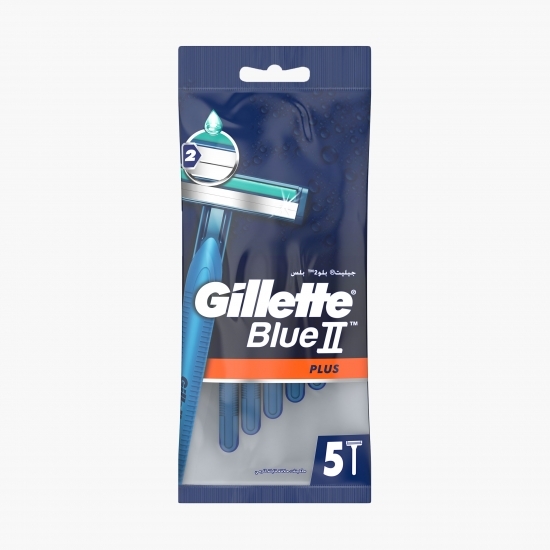 Aparat de ras de unică folosință Blue2 Plus cu 2 lame, 5 buc