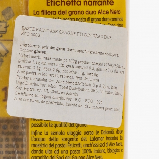 Paste Spaghetti din grâu dur eco 500g