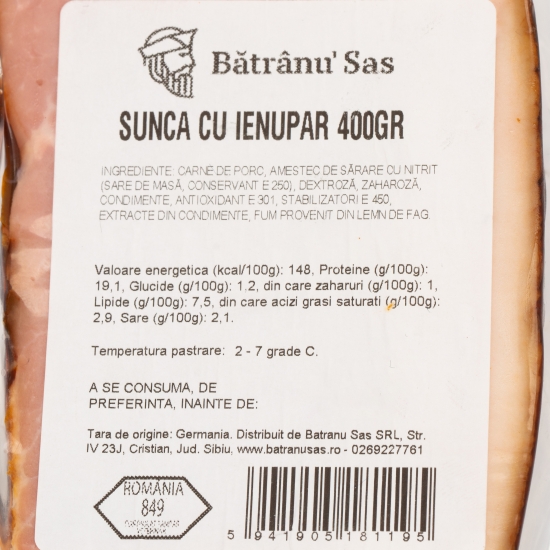 Șuncă cu ienupăr 400g