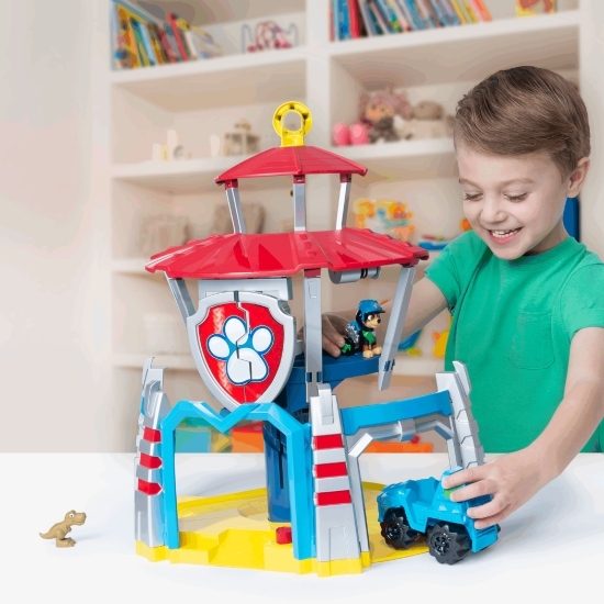 Turnul de control Dino cu vehicul și cățeluș exclusiv Rex 3+ ani