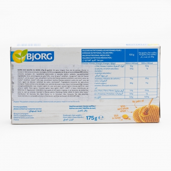 Gaufre ecologice cu miere 175g