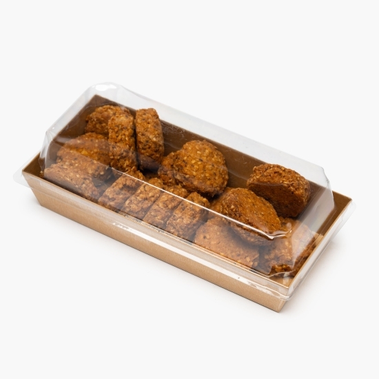 Fursecuri vegane din ovăz, cu aromă de lămâie, chia și ghimbir, fără gluten 200g