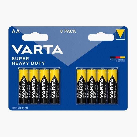 Baterii zinc-carbon AA 1.5V, 8 buc