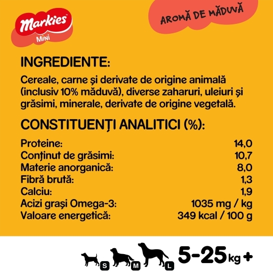 Hrană complementară pentru câini adulți, 500g, Markies Mini