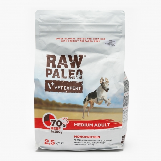 Hrană uscată pentru câini adulți de talie medie, 2.5kg, vită