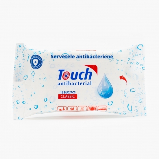 Șervețele umede antibacteriene clasic 15 buc