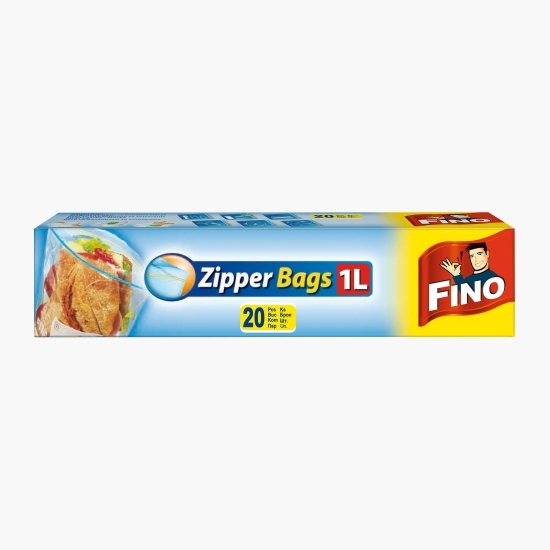 Pungi alimentare cu fermoar 1l, 20 buc