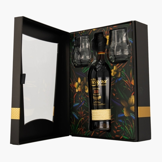 Rom 23YO 40% alc. 0.7l + 2 pahare