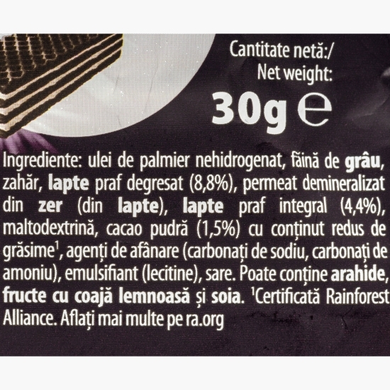 Napolitană de cacao cu cremă de lapte Noir 30g