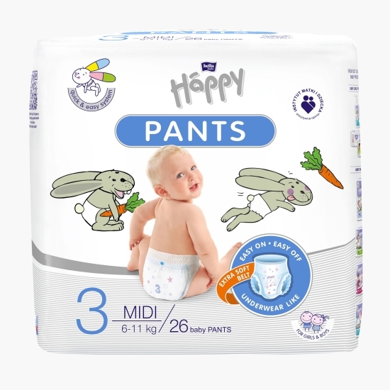 Scutece chiloțel Pants mărimea 3, 6-11kg, 26 buc