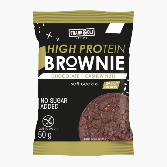 Cookie proteic cu nuci caju Soft Brownie, 50g